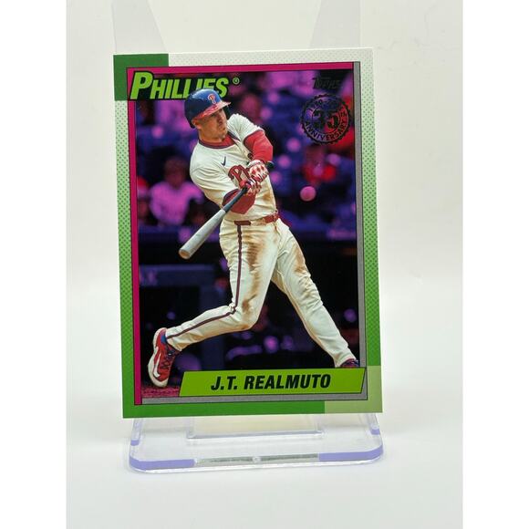2025 Topps Series 2 JT Realmuto 1990 35th Anniversary Pink Variation SP Phillies - Picture 1 of 2